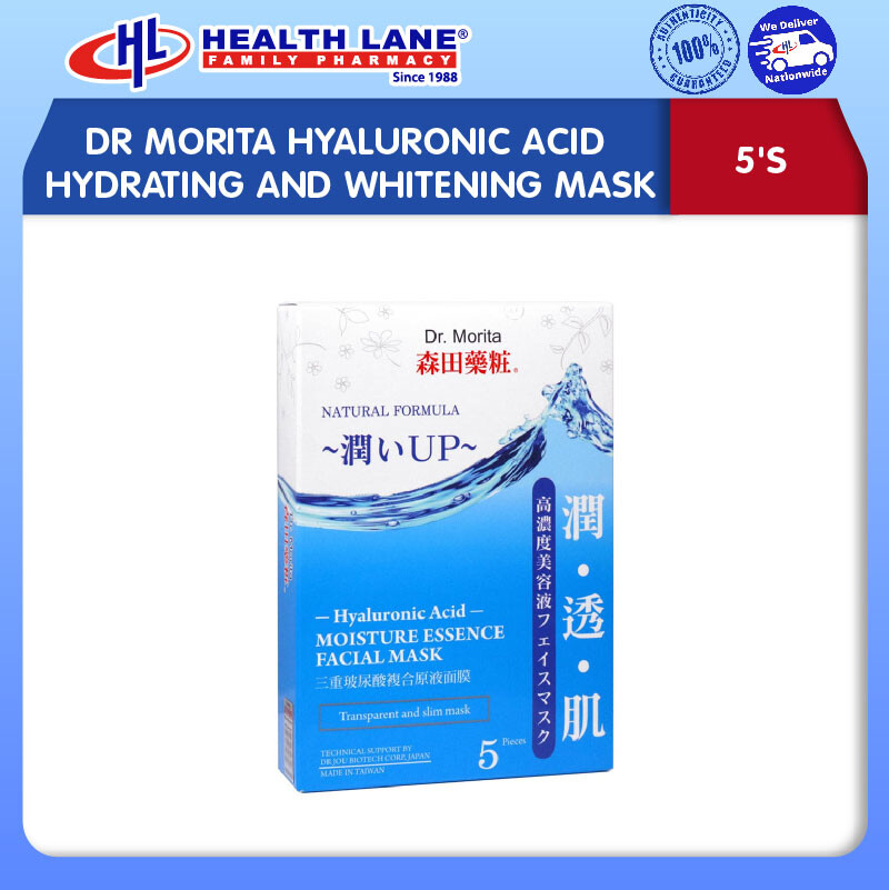 DR MORITA HYALURONIC ACID PELEMBAP AND PEMUTIH MASK (5'S)